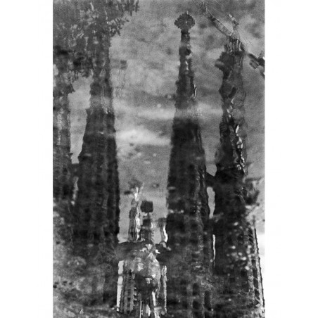 Photo imprimée avec effet d'eau de la Sagrada Familia 2