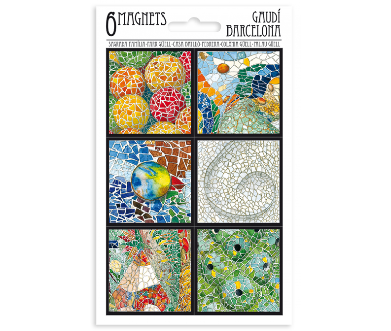6 Mosaic Magnets Set 