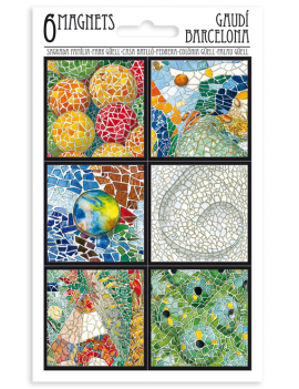 6 Mosaic Magnets Set 