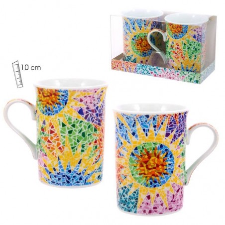 Set of 2 Mugs Gaudí Multicolor