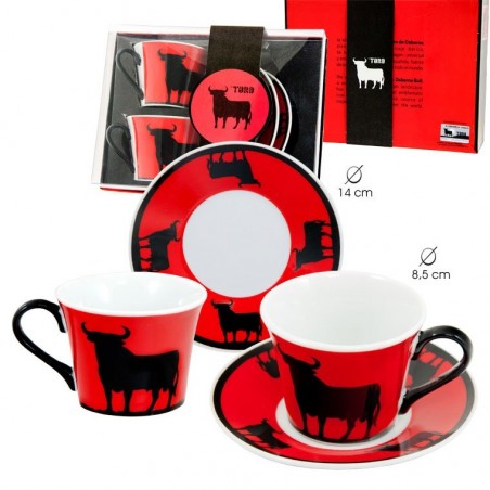 Set of 2 cups bull