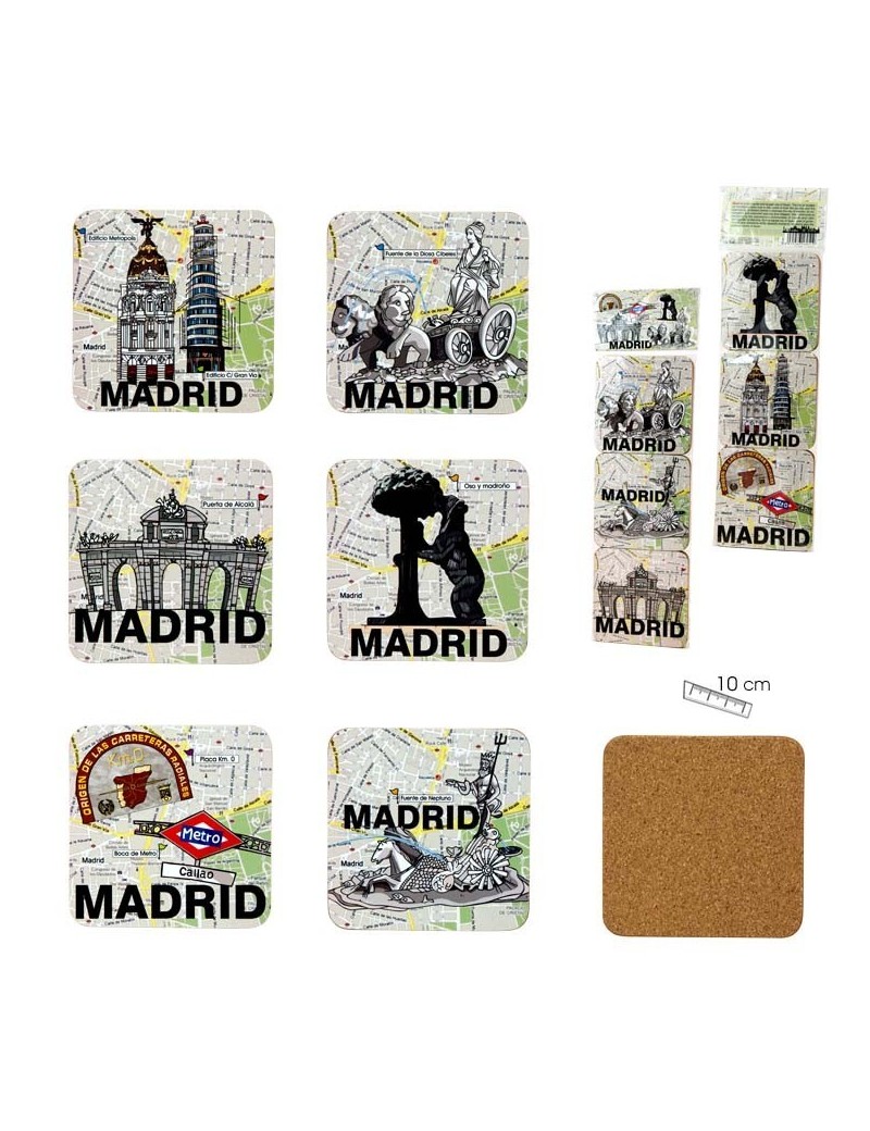 Set of 6 coasters Madrid