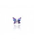 Silver Pendant purple Butterfly 