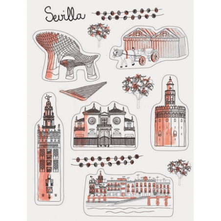 Set d'aimants Sketching de Séville