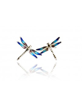 Earrings Blue Dragon-fly Gaudi