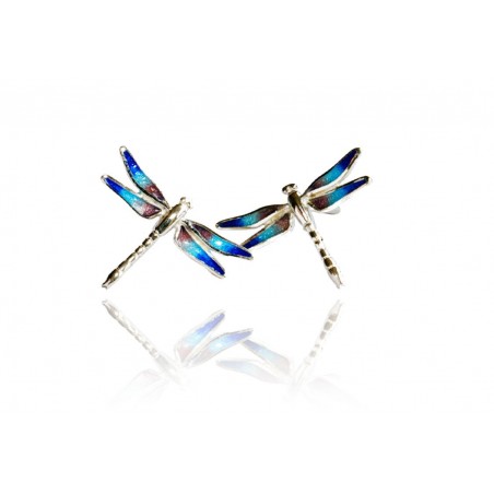 Earrings Blue Dragon-fly Gaudi