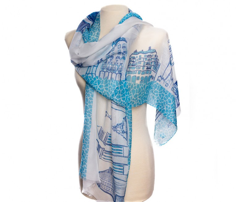 Fulard Estampat “Skyline Barcelona” 