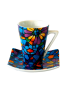 Set 6 Espresso Coffee Cups Dong Vitral