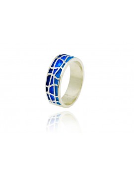 Anneau Gaudí Blue Trencadís