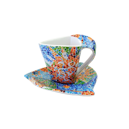 Tassa triangular de cafè amb plat - Soles