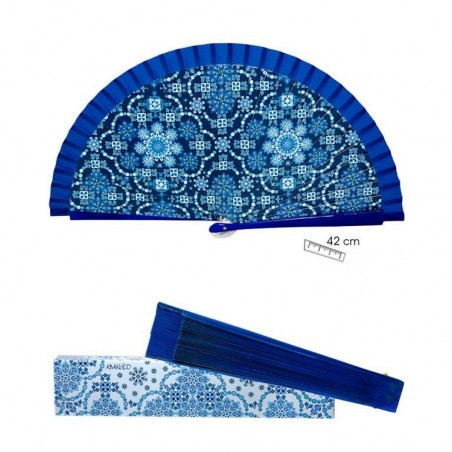 Gaudi Blue Mosaic Fan