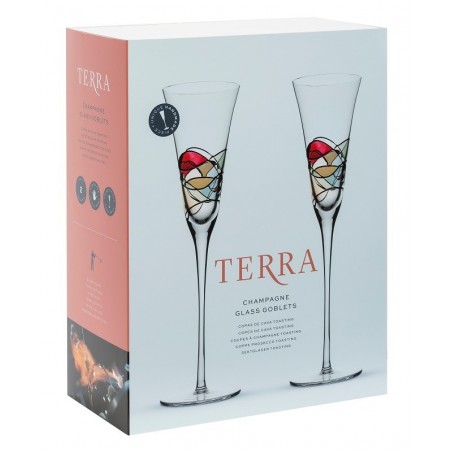 Deux verres à champagne Gaudí Terra