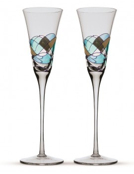 Two Cava Glasses Gaudi Aqua