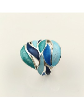 Bague Gaudi Feuilles Bleues