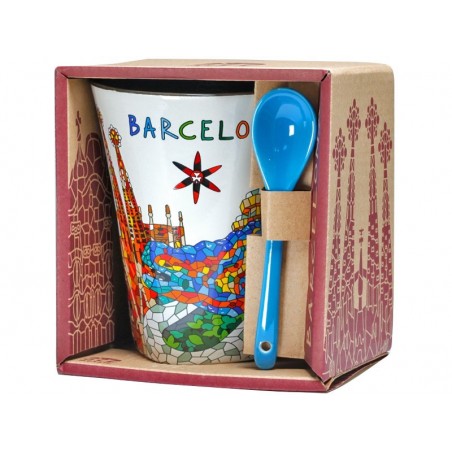 Taza Gaudí Barcelona con cucharilla