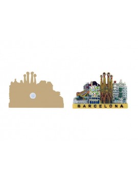 Decomagnet Panoramico Gaudí Barcelona