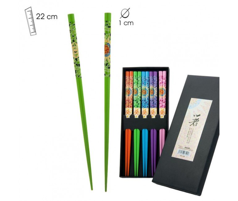 Set of 5 chopsticks Gaudi Multicolor