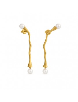 Golden Earrings Barcelona Pearl