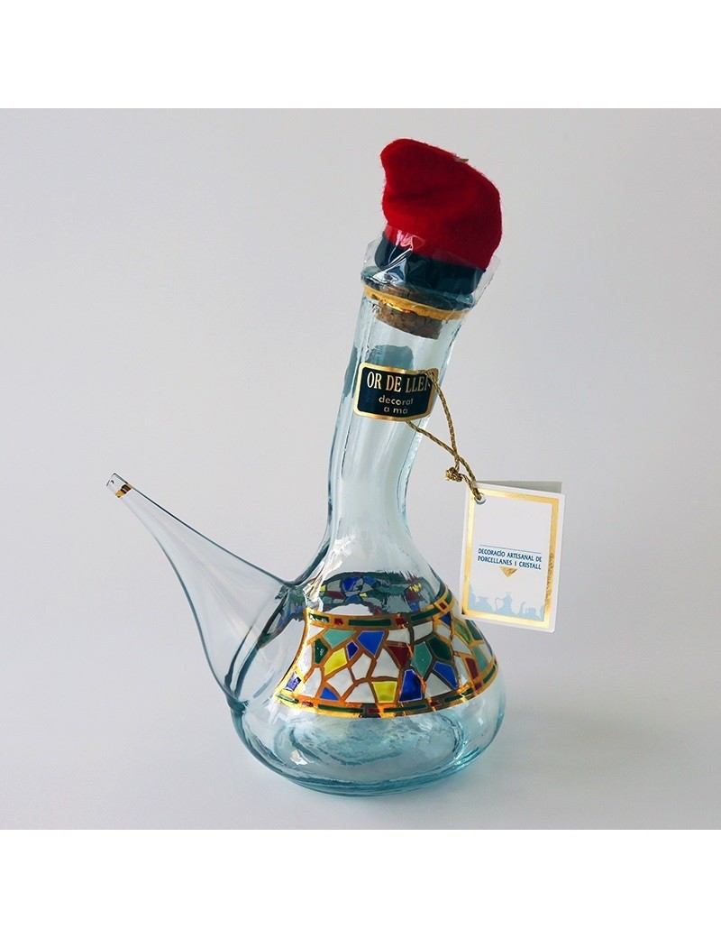 Small Wine Bottle Gaudí Decorated in Gold