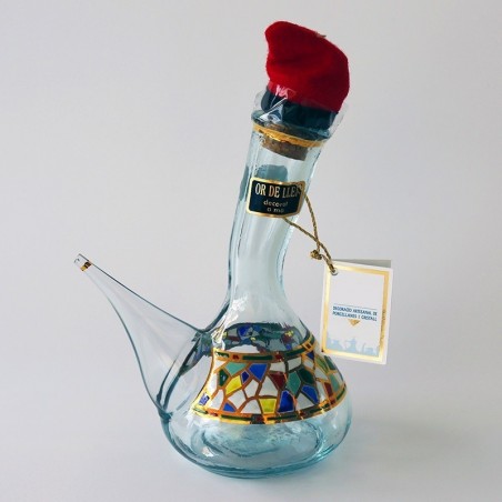 Small Wine Bottle Gaudí Decorated in Gold