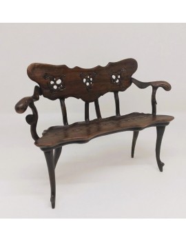 Calvet Bench Miniature in Wood