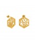Golden Earrings Hexagonal Gaudi