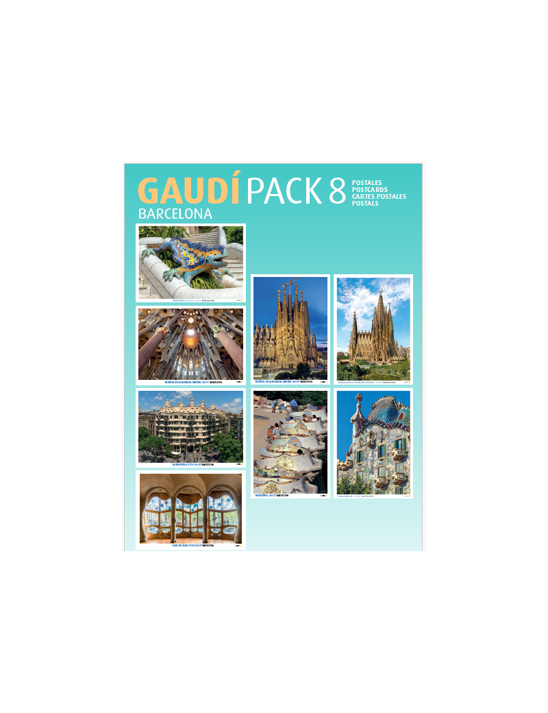 Pack 8 Gaudí Postcards